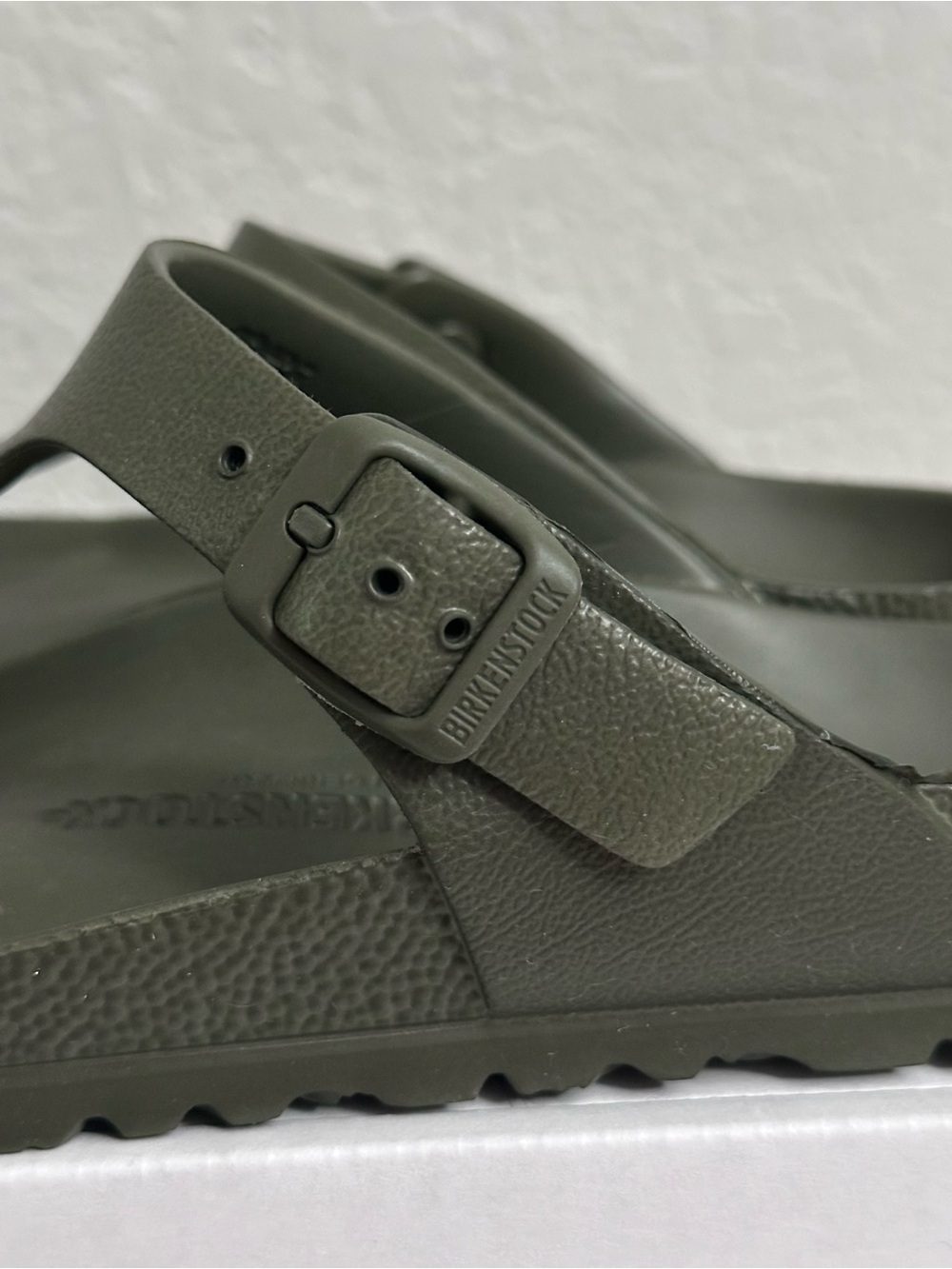 Birkenstock Women’s Gizeh EVA Size 38 Olive Green NEW - Picture 5 of 8
